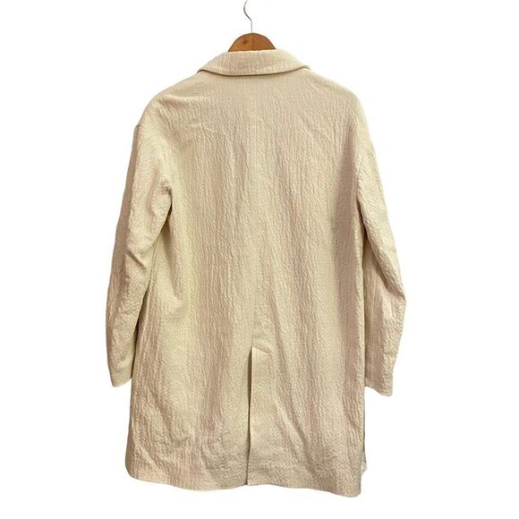 Zara Oversized Textured Wool Blend Coat Jacket w Pockets in Oyster White Small - Picture 7 of 10